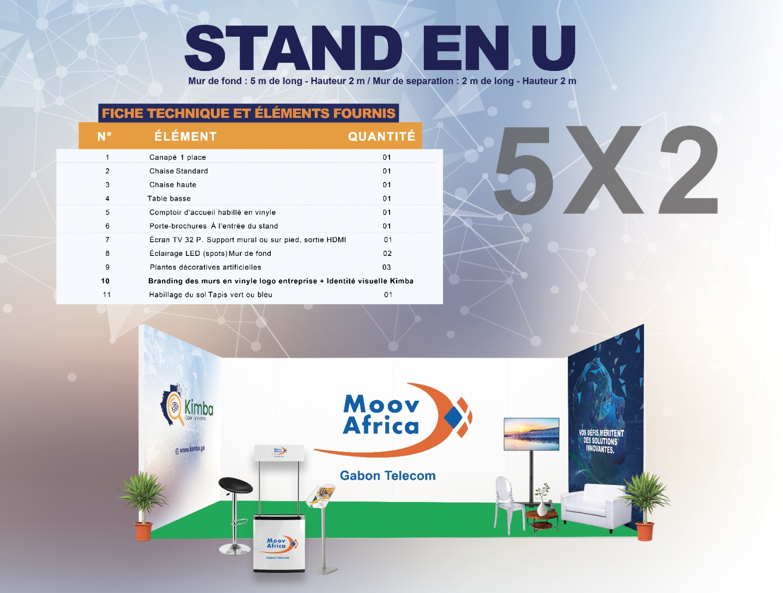 Stand en U · 10 m²